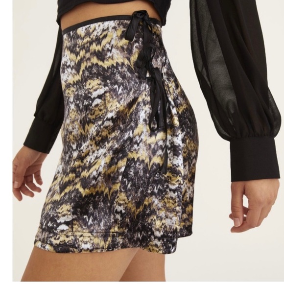 Urban Outfitters Dresses & Skirts - Urban Outfitters Satin Wrap Mini Skirt Size M Paris Side Tie Y2K Going Out Skirt